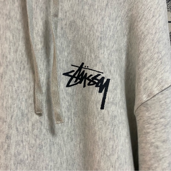 Stussy Grey Graphic Sport Hoodie - Picture 2 of 9